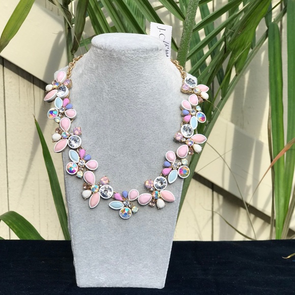 NWT J.Crew Mixed Stone PINK CORAL Necklace - Picture 8 of 8